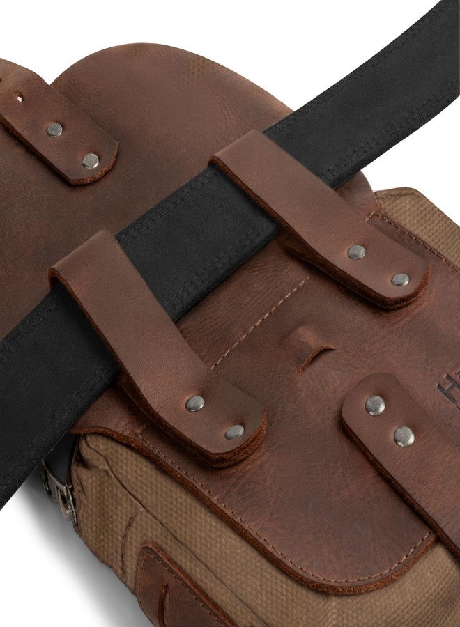 Hide & Drink, Survival Camping Pouch, Belt Loop, Rustic and Handy Tool Bag, Weather Resistant Outdoor Accessories, Traveling Essentials, Waxed Canvas, Handmade, Fatigue - Image 3